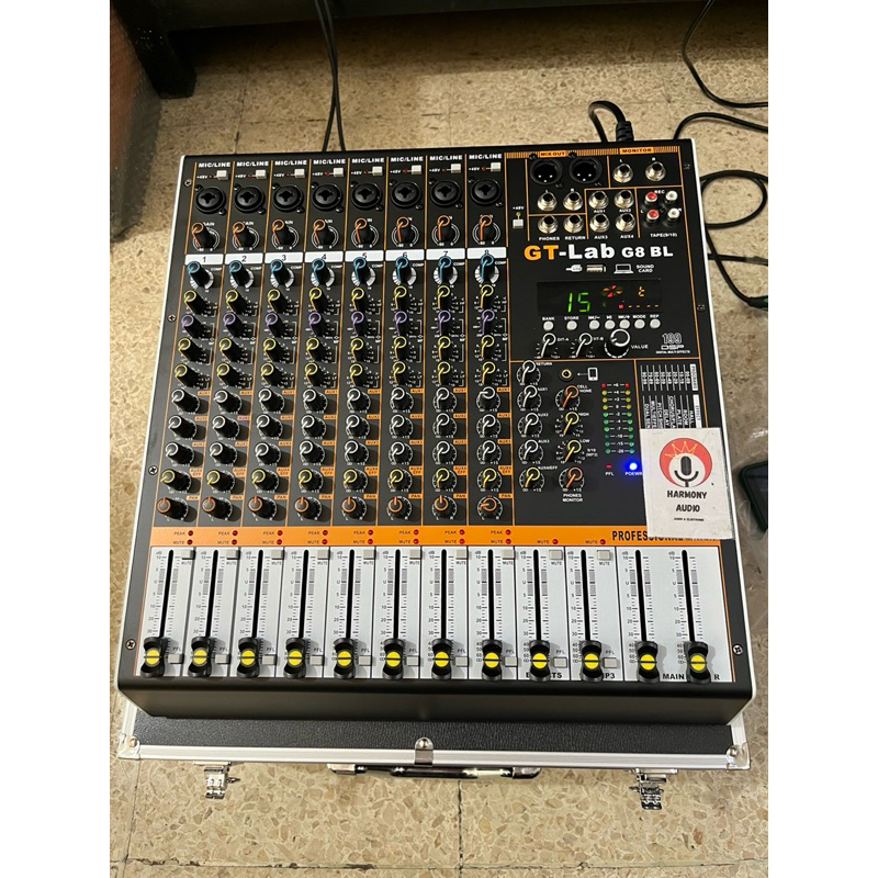 Mixer Audio GTlab8 GT-Lab8 BL GT Lab8 G8 Original 8 Chanel By RDW 8ch New Efek 199 DSP Reverb 4 Aux 