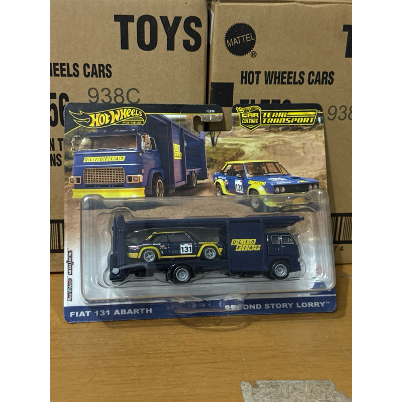 hotwheels team transport fiat 131 abarth dan second story lorry