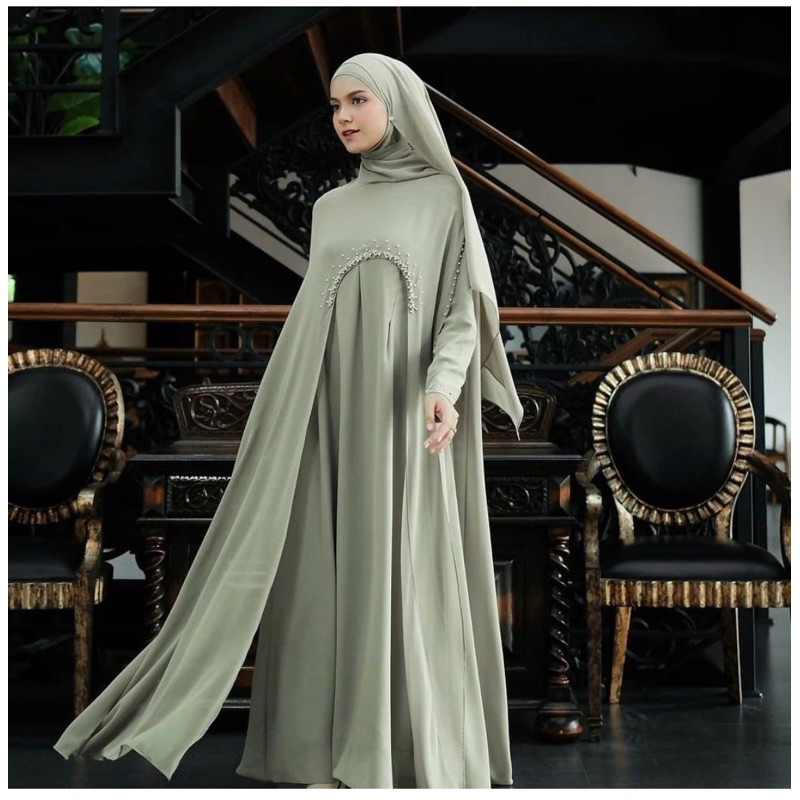 Luna Abaya Gamis Bahan Ceruty Baby Doll Gamis Lebaran Model Terbaru 2026