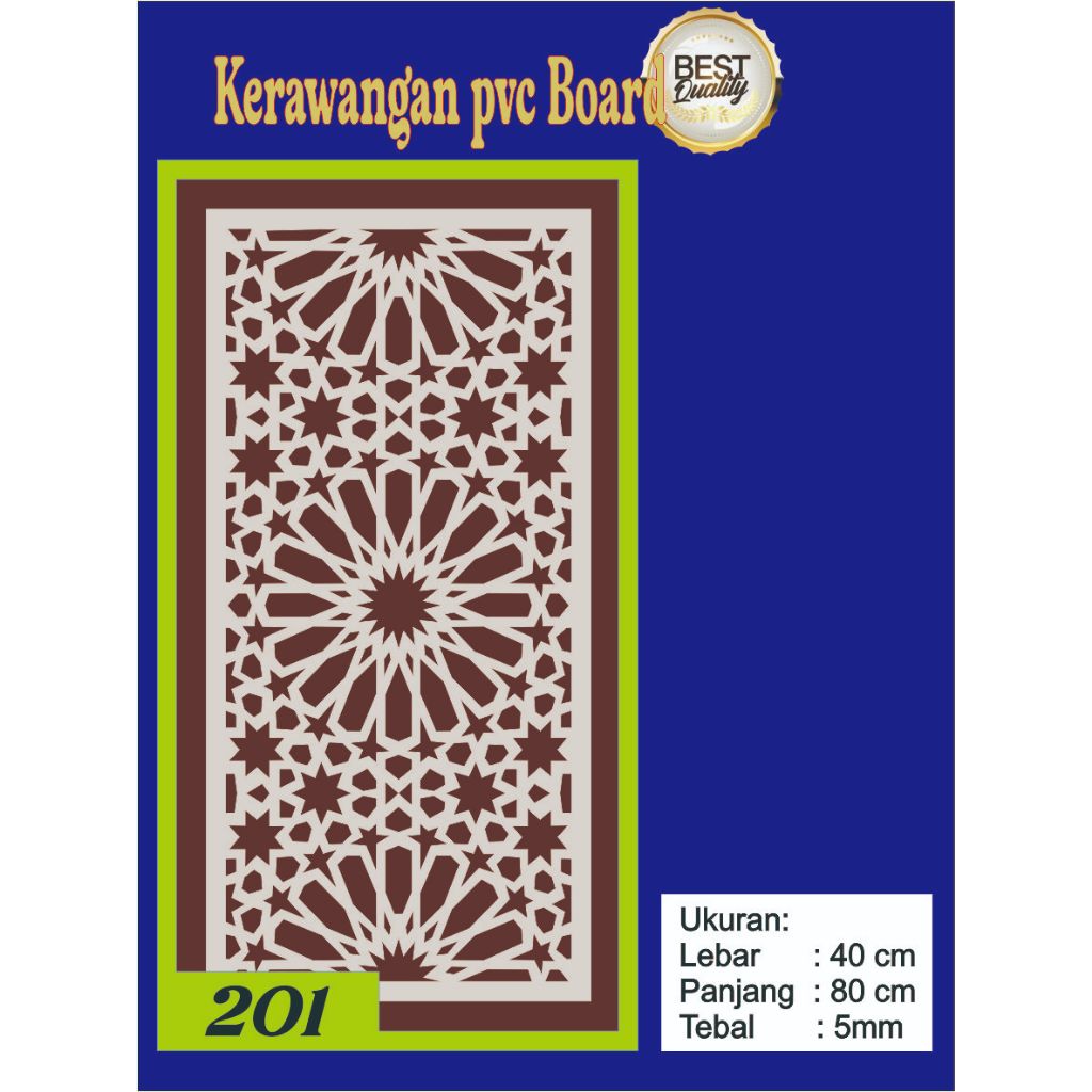 KRAWANGAN PVC BOARD / ORNAMEN PVC FOAM BOARD TEBAL 5MM /PARTIS