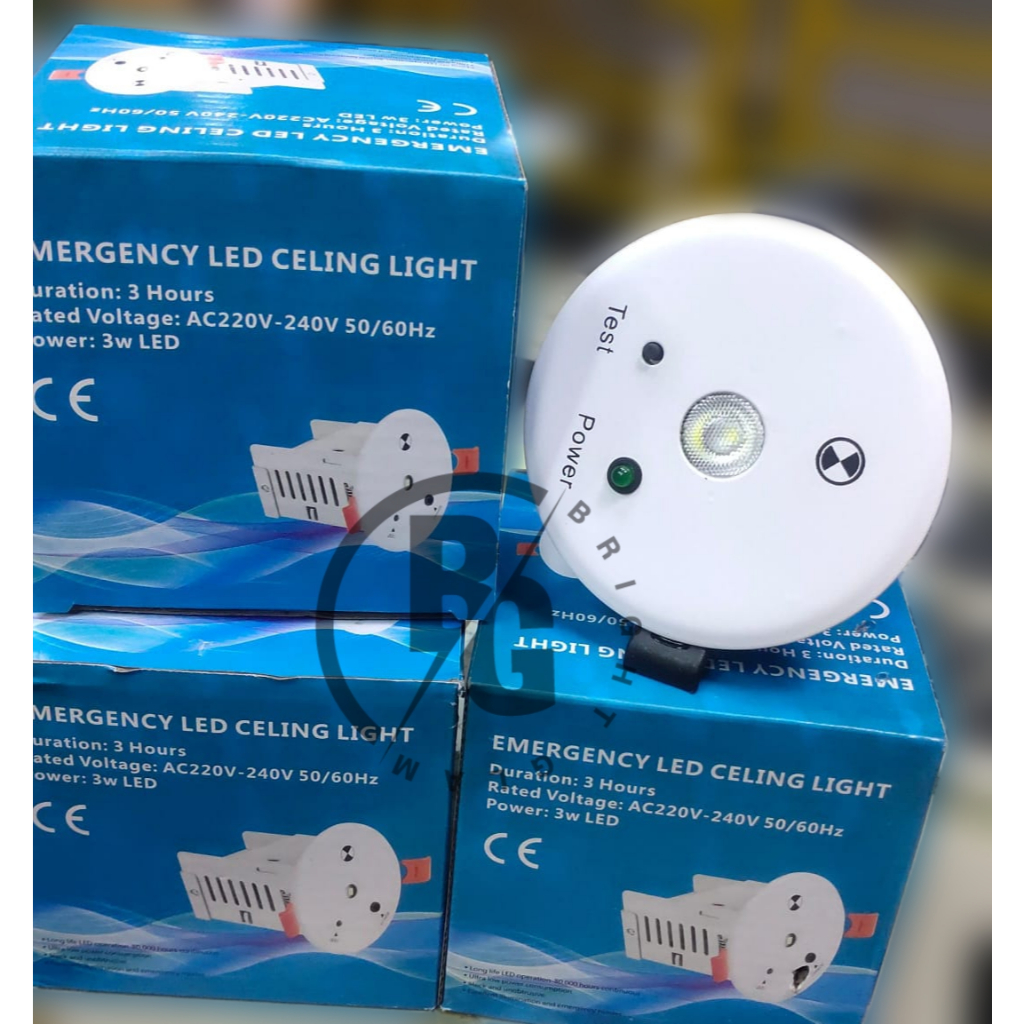 EMERGENCY LED 3WATT PLAFON