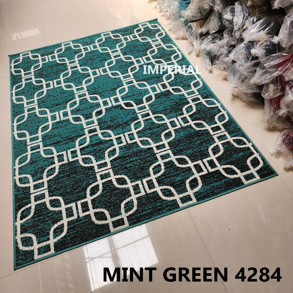 Karpet Permadani MODERNO uk. STANDAR 160 X 210 cm GREEN HIJAU PARROT