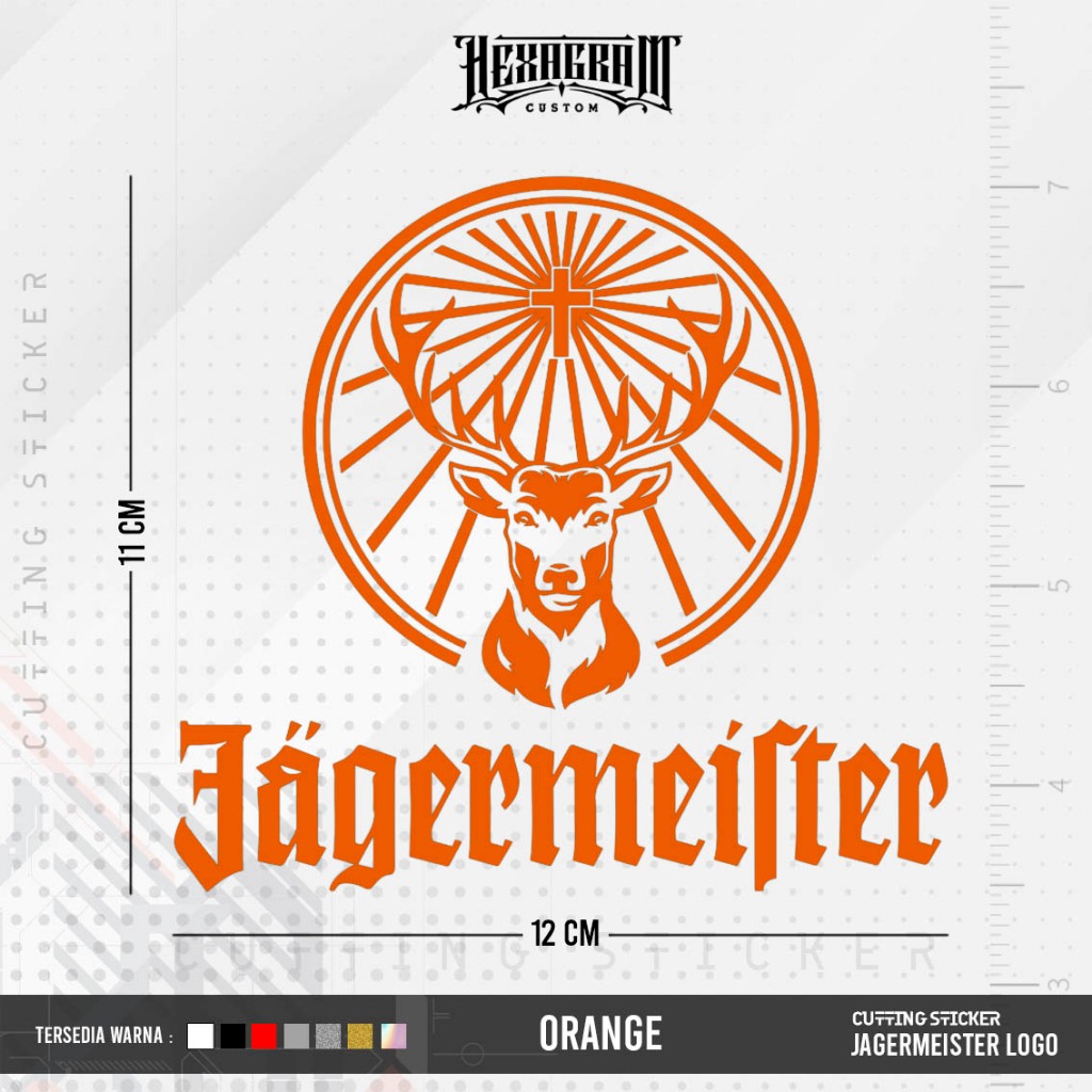 Cutting Sticker Jagermeister Logo | Stiker Cutting Jagermeister