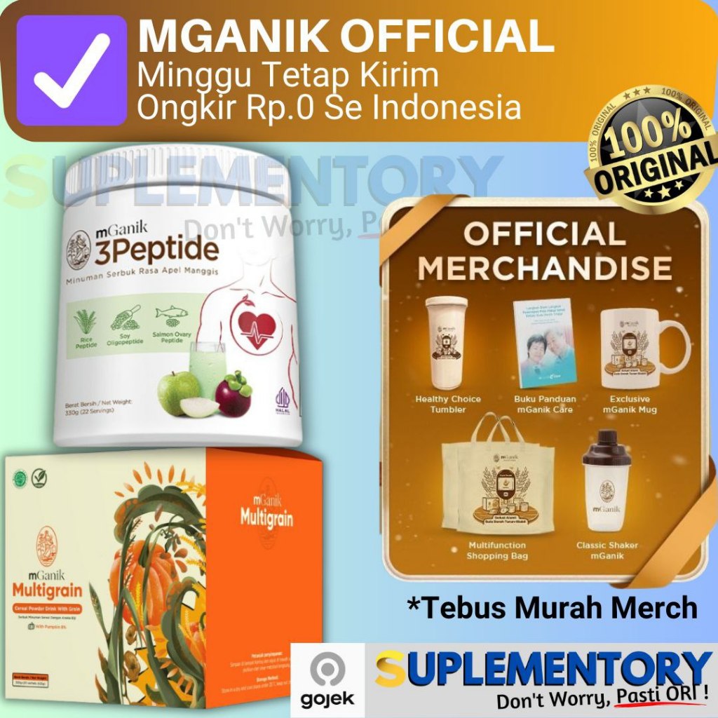 

Paket mGanik 3Peptide + Superfood Multigrain mganic 3 Peptide