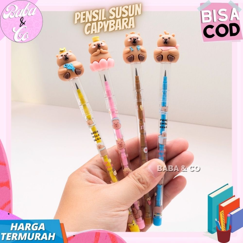 

PENSIL SUSUN CAPYBARA LUCU UNIK PENSIL CAPYBARA PENSIL PELURU CAPYBARA HEWAN LUCU IMUT PENSIL KAPIBARA