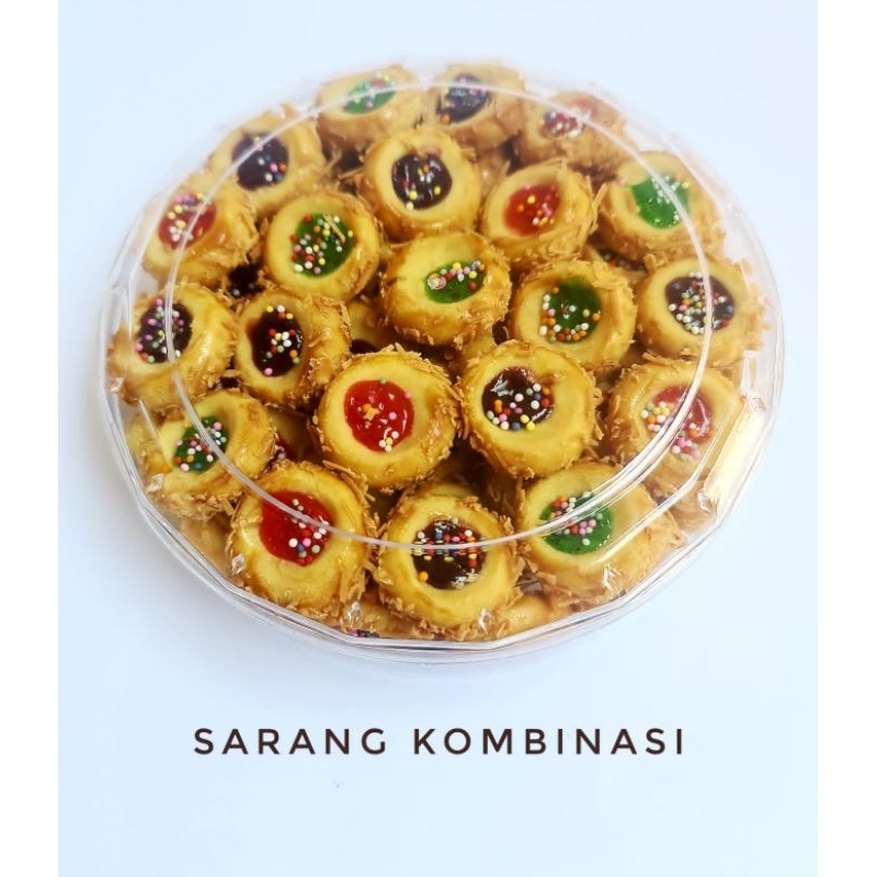 

Kue kering Thumb print / Sarang Kombinasi kemasan toples 500 gram