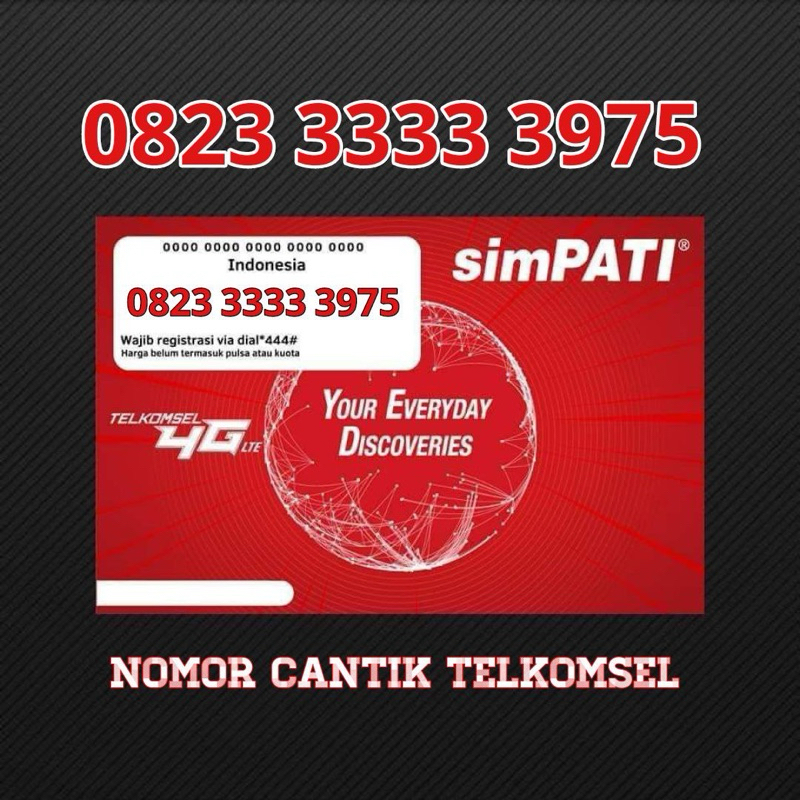 Nomor cantik telkomse simpati hexa 333333