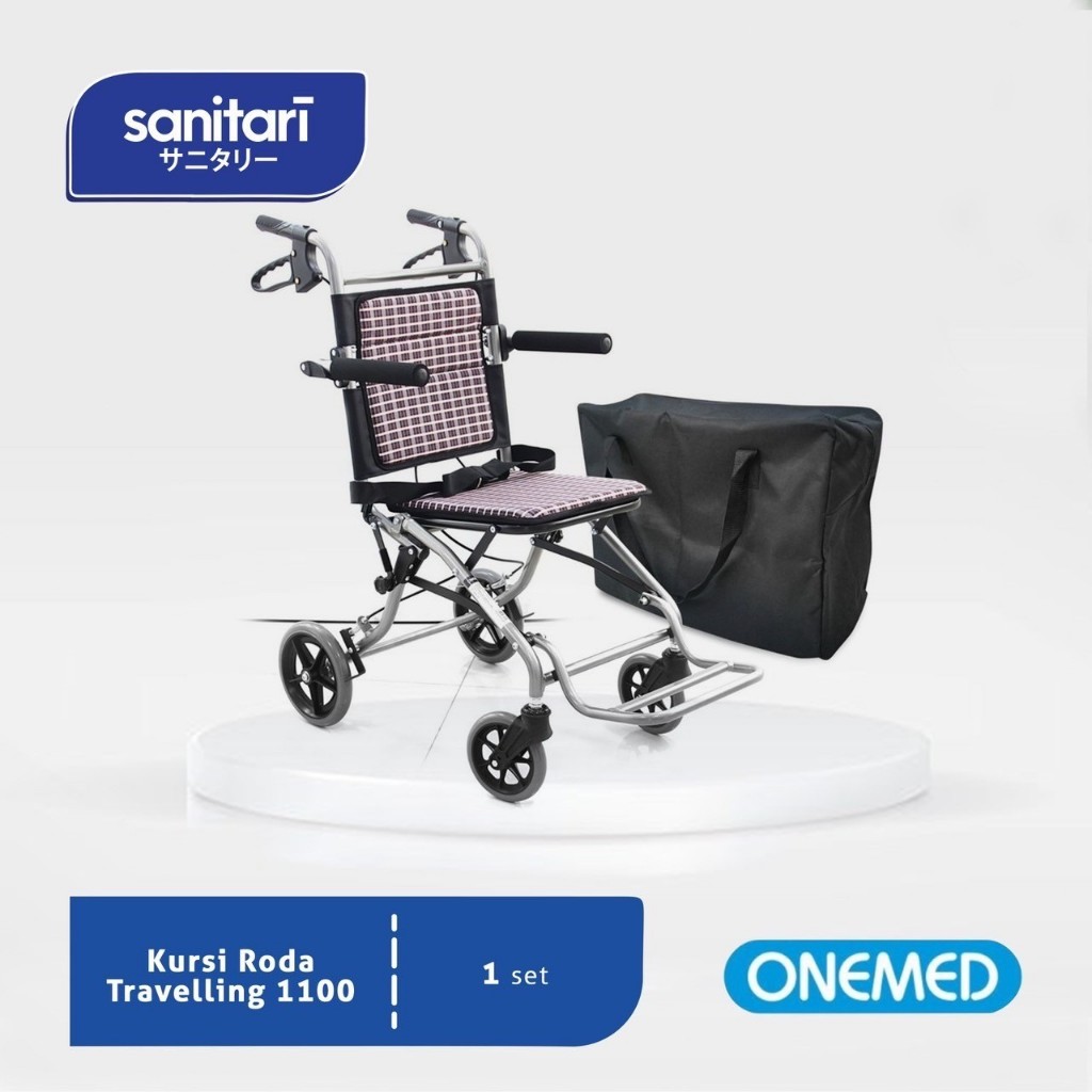 Kursi Roda Onemed Travel 1100 with Bag Kursi Roda Travelling Onemed Kursi Roda Travel Onemed