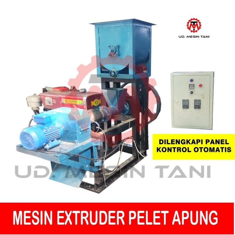 MESIN EXTRUDER CETAK PELET APUNG LENGKAP FEEDER TIPE 100