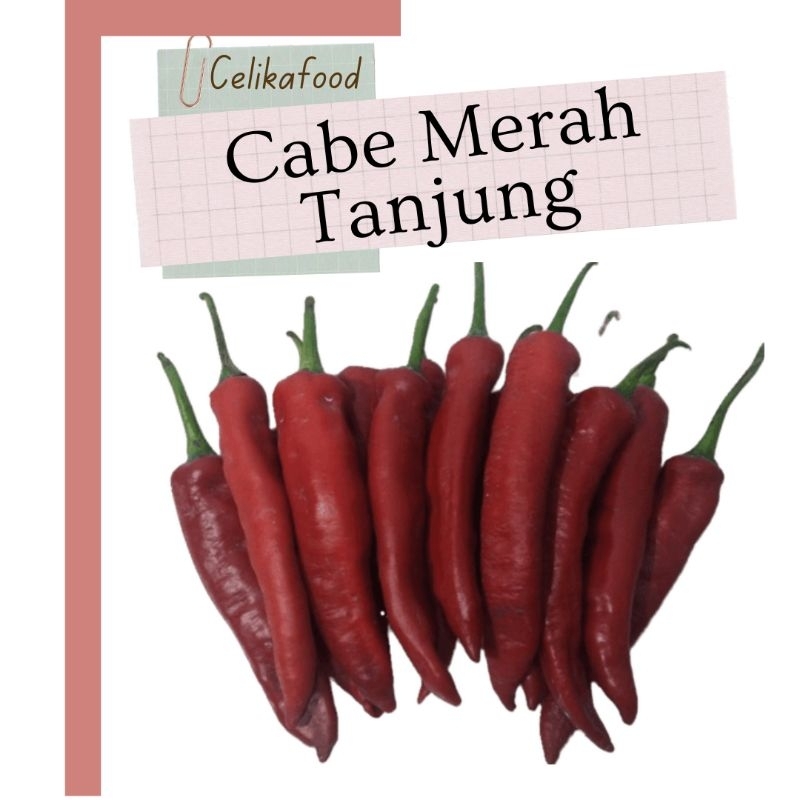 

Cabe Tanjung Merah 100gr Cabai Besar Cengek Sayur Fresh Bahan Makanan Pedas