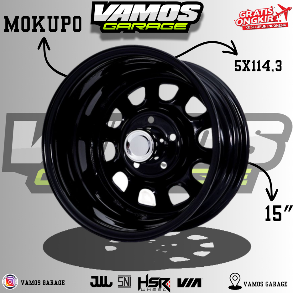 VELG MOBIL OFFROAD RING 15 HSR MOKUPO PELEK MOBIL MURAH GARUT
