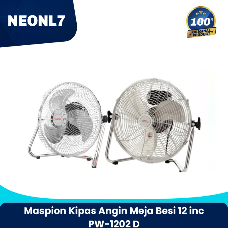 MASPION PW-1201 D DESK FAN KIPAS ANGIN MEJA 12 INC BALING KIPAS BESI