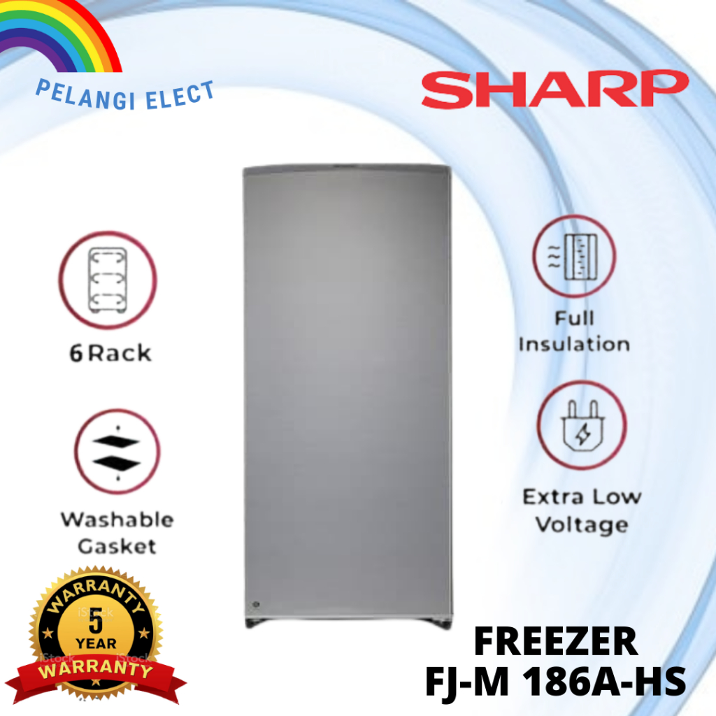 SHARP FREEZER FJM 189 NSS FJM189 NSS 6 RAK FREESER ES BATU ASI DLL