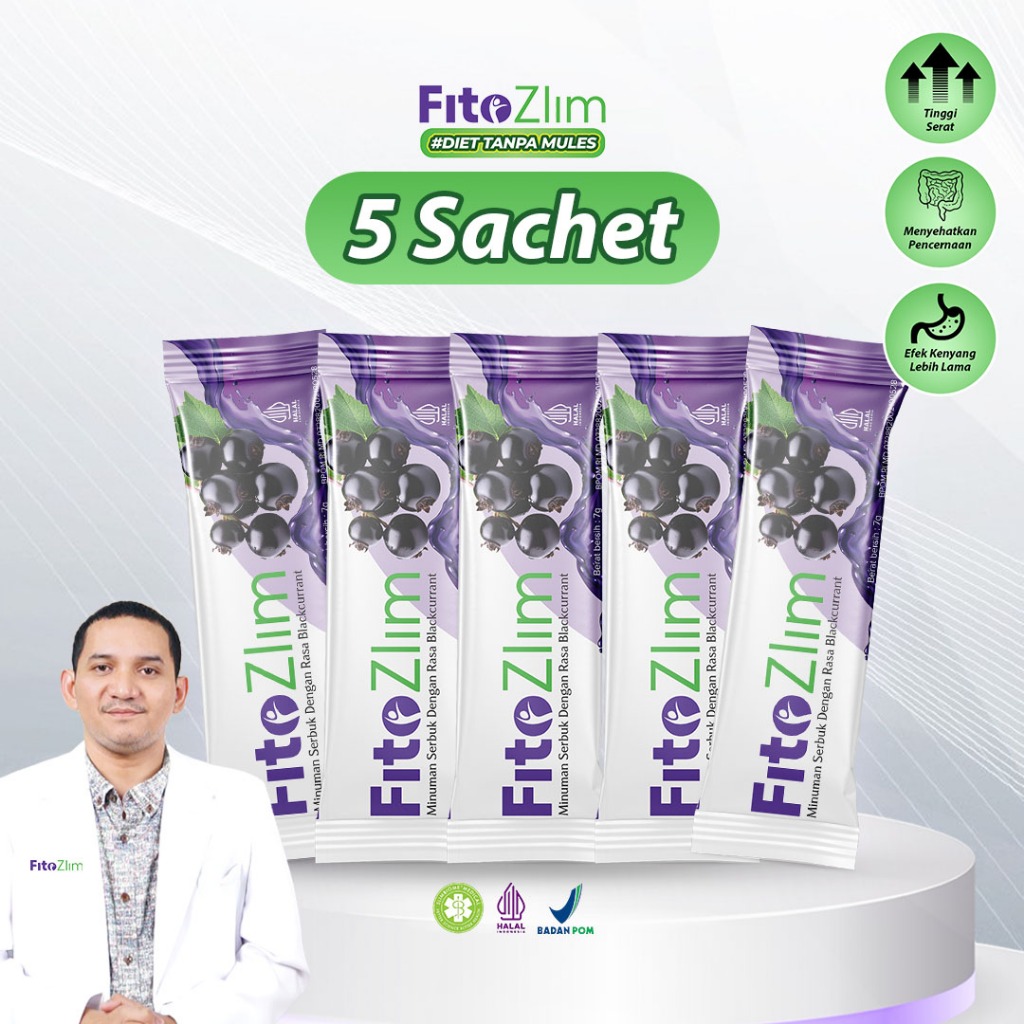 

FitoZlim Minuman Diet Tanpa Mules Fiber Isi 5 Sachet Serat Fiber Drink Memperbaiki Sistem Pencernaan