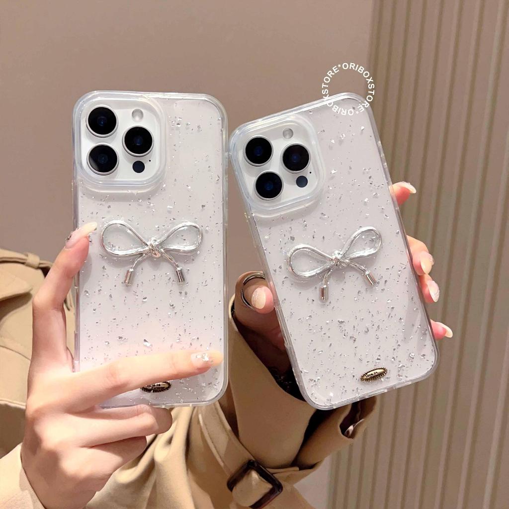 New Case Iphone Glitter Ribbon Clear Case Compatible For Iphone X XS Xr 11 12 13 14 15 16 16e 17 17A