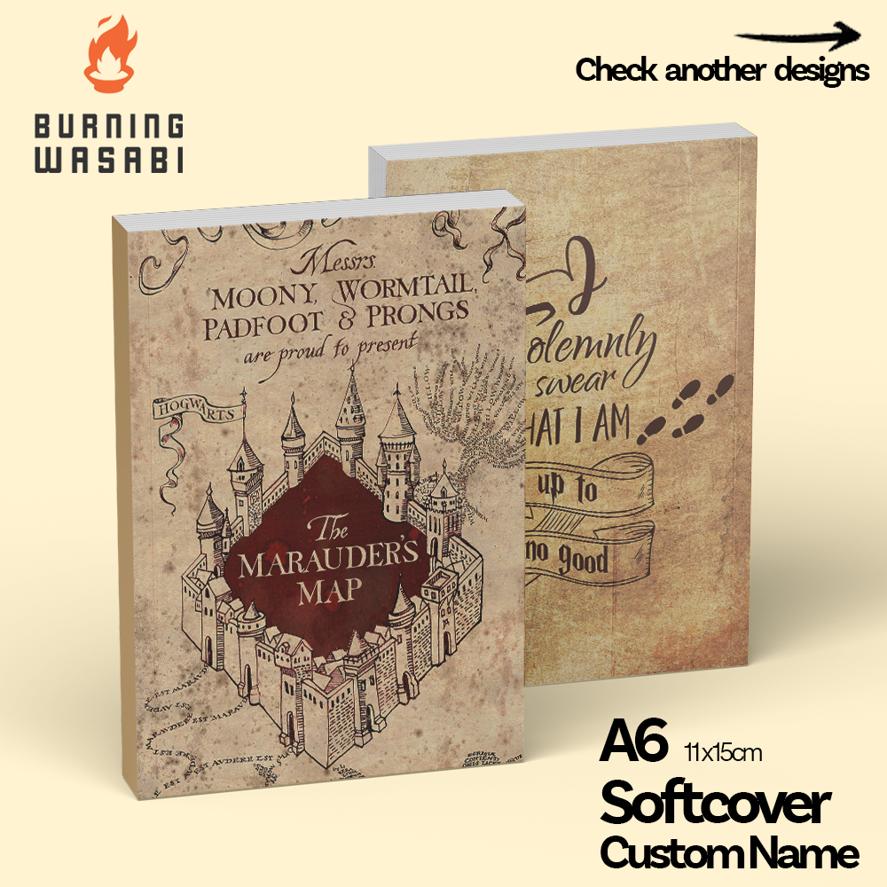 

Buku Saku Pocket Marauder Maps Harry Potter Custom Softcover A6 Polos