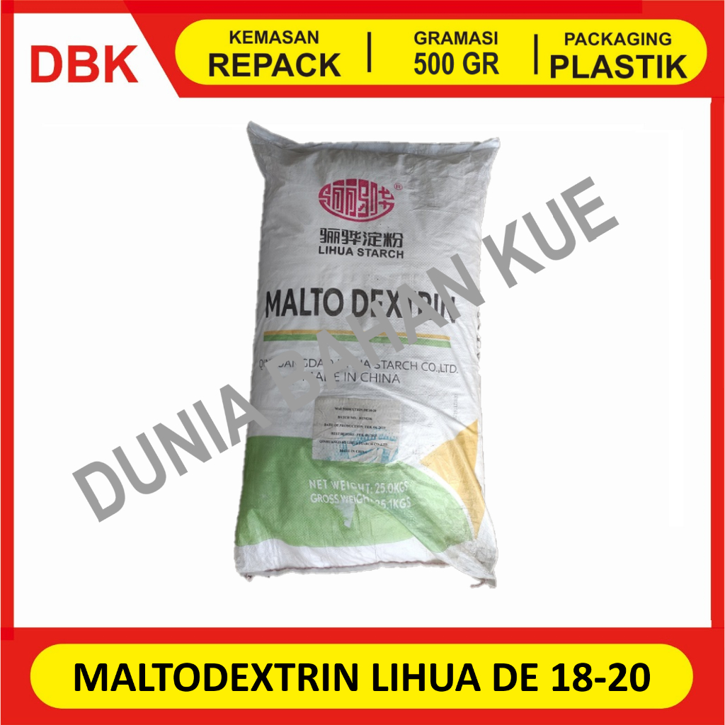 

MALTODEXTRIN LI HUA DE 18-20 - REPACK 500 GR