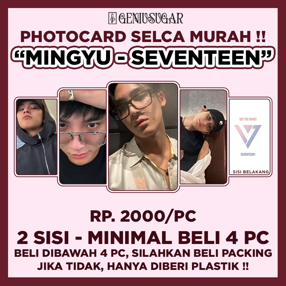 [MIN. BELI 4 PC] SEVENTEEN MINGYU SELCA UNOFFICIAL PHOTOCARD