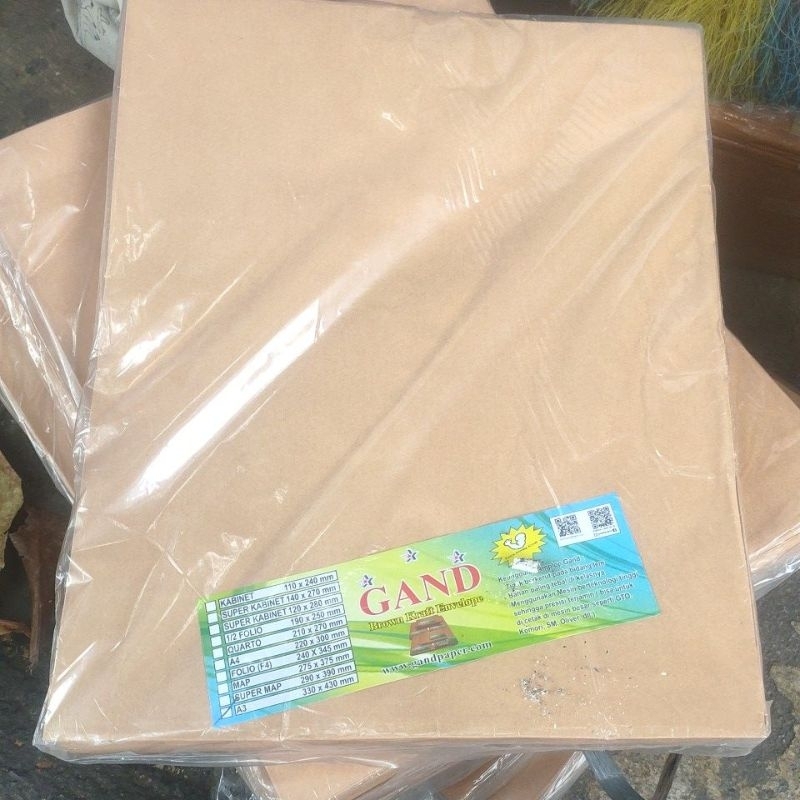 

Amplop Coklat Map 275x375 mm isi 100 Lembar
