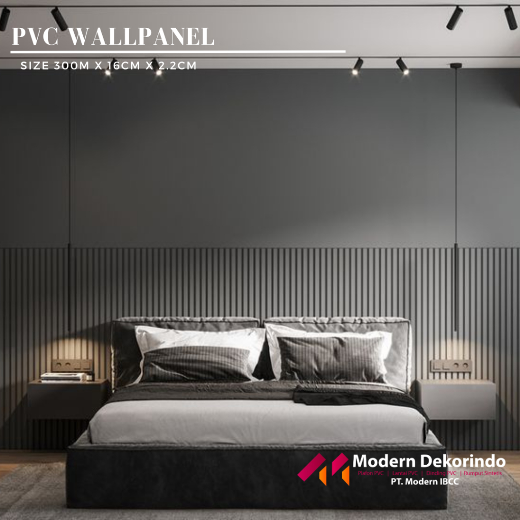 Wallpanel 3m Dekorasi Dinding 3D PVC Kayu Panel Dinding