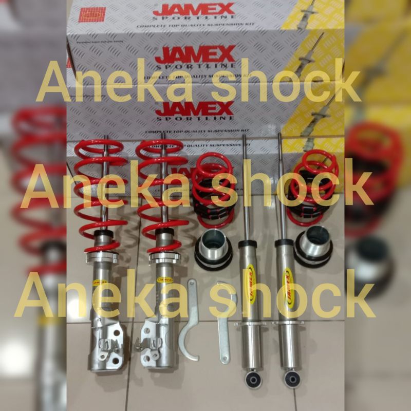 SHOCK JAMEX COILOVER ADJUSTABLE HONDA JAZZ RS DEPAN & BELAKANG ORIGINAL