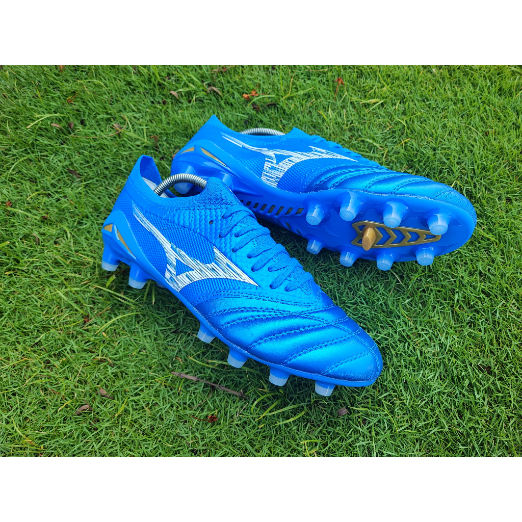 Sepatu Bola Mizuno Morelia Neo 4 Beta Made in Japan FG - Laser Blue White