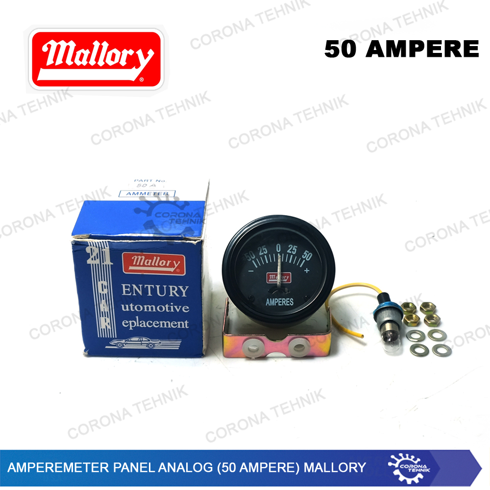 ( 50 Ampere ) Mallory Ampere Meter Panel Analog