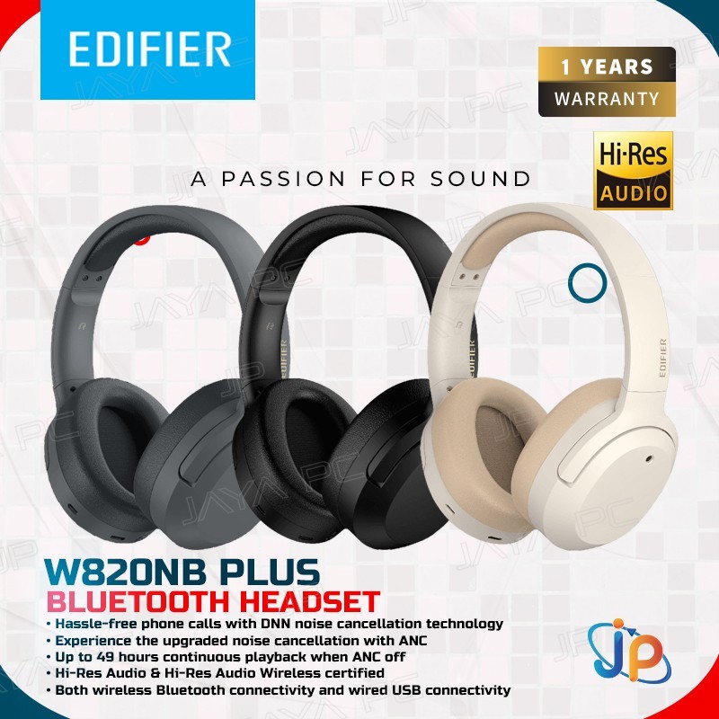 Edifier W820NB Plus - Headset/ Headphone Wireless Bluetooth