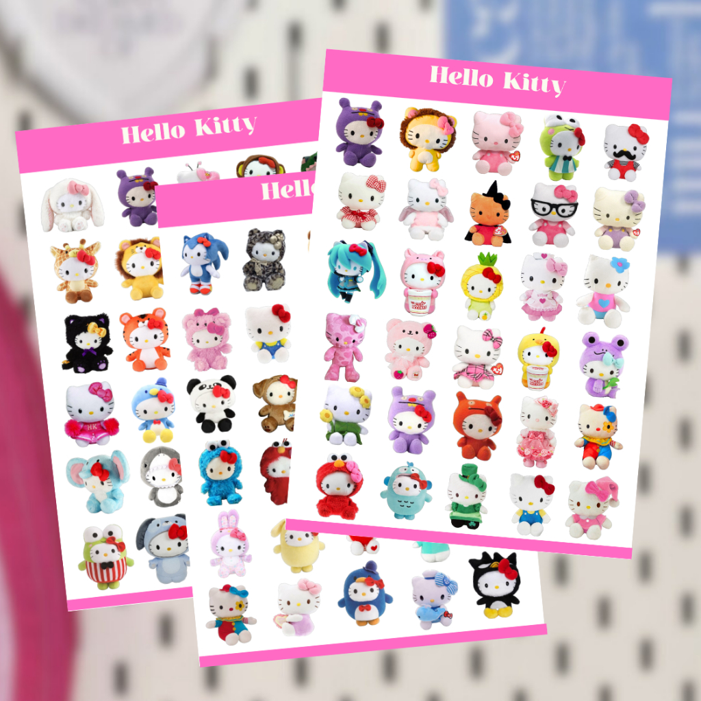 

HELLO KITTY JAPAN DECO STICKER SHEETS / DECO STICKER VINTAGE RETRO AESTHETIC FOR JOURNALING