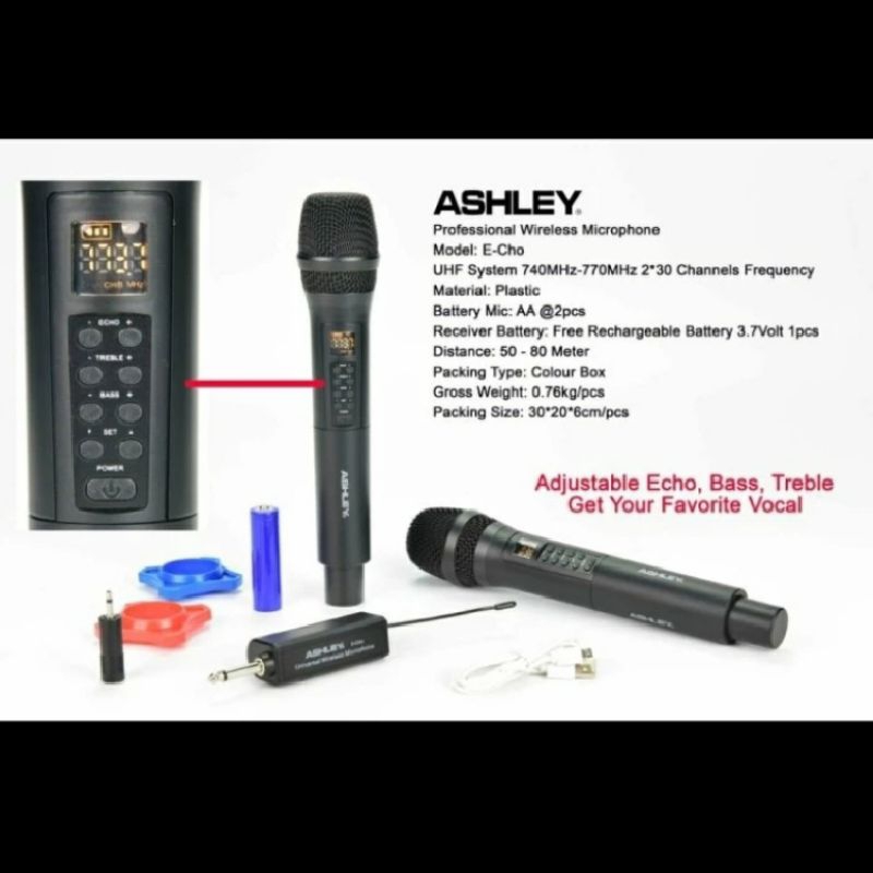 Mic wireless Ashley ECHO original.microphone
