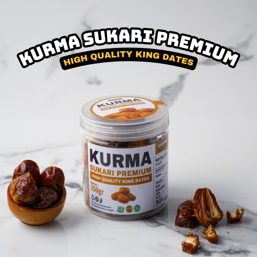 

Kurma Sukari Premium High Quality King Dates Kemasan 350gr Original By Gudang Timur Tengah
