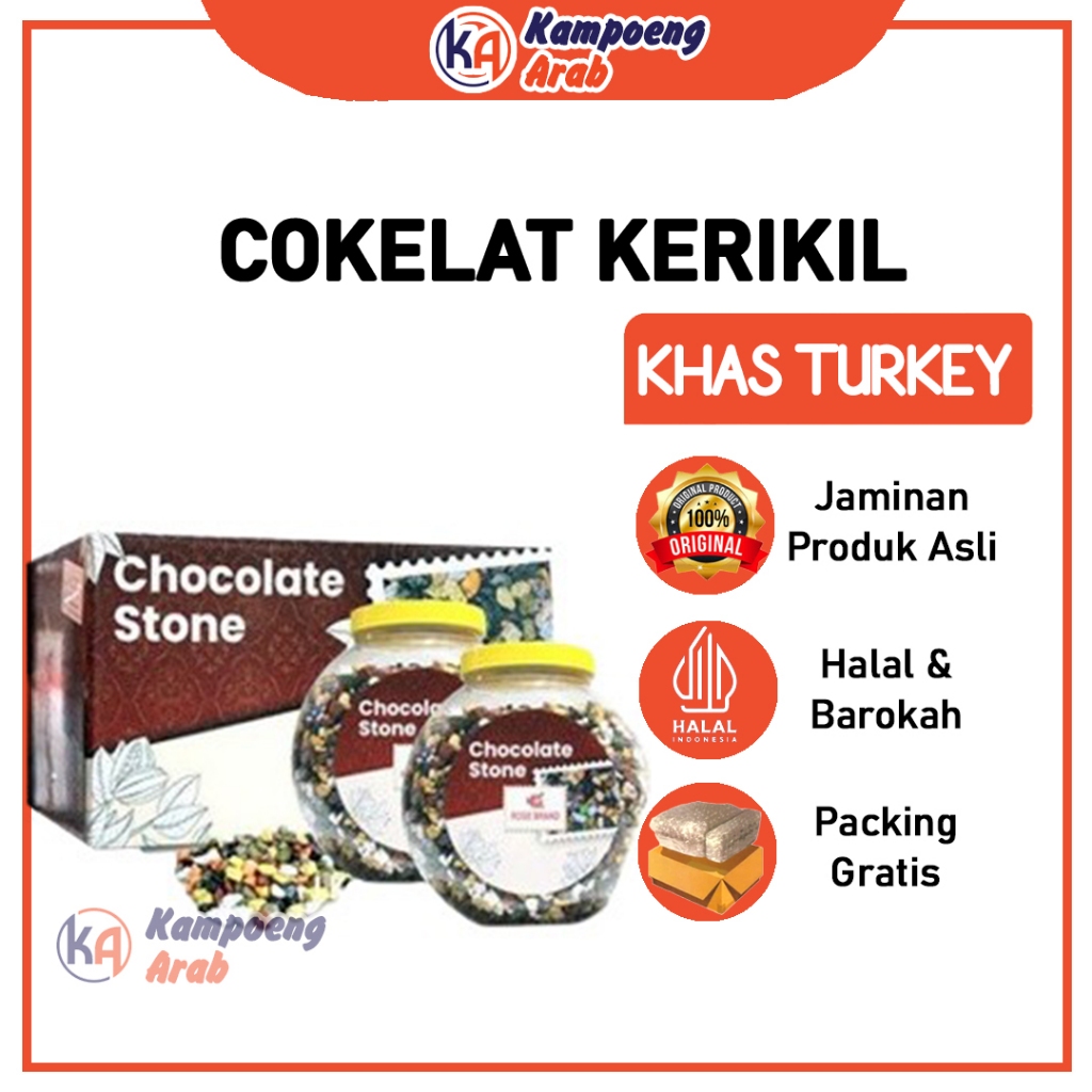 

COKELAT KERIKIL PREMIUM BPOM 3KG Kemasan Toples Rose Brand Moodbooster Oleh oleh Haji Umroh Halal