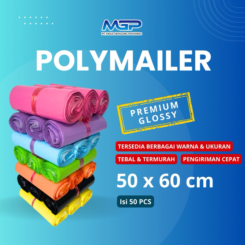 

Packaging Polymailer Premium Glossy, 50 x 60 cm , Tebal & Termurah | Plastik Packing | Plastik Online Shop
