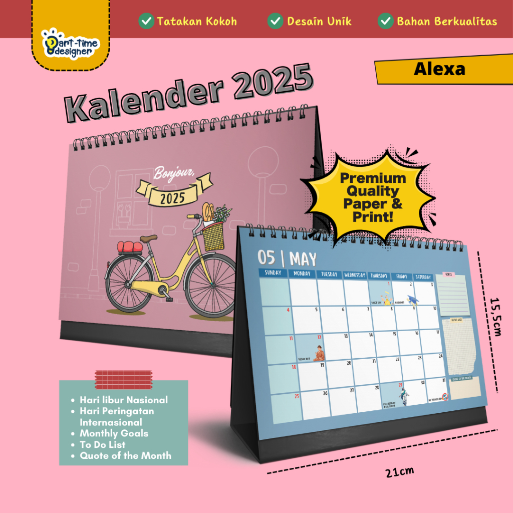 

ALEXA - Kalender 2025 Kalender Aktifitas Planner Calendar