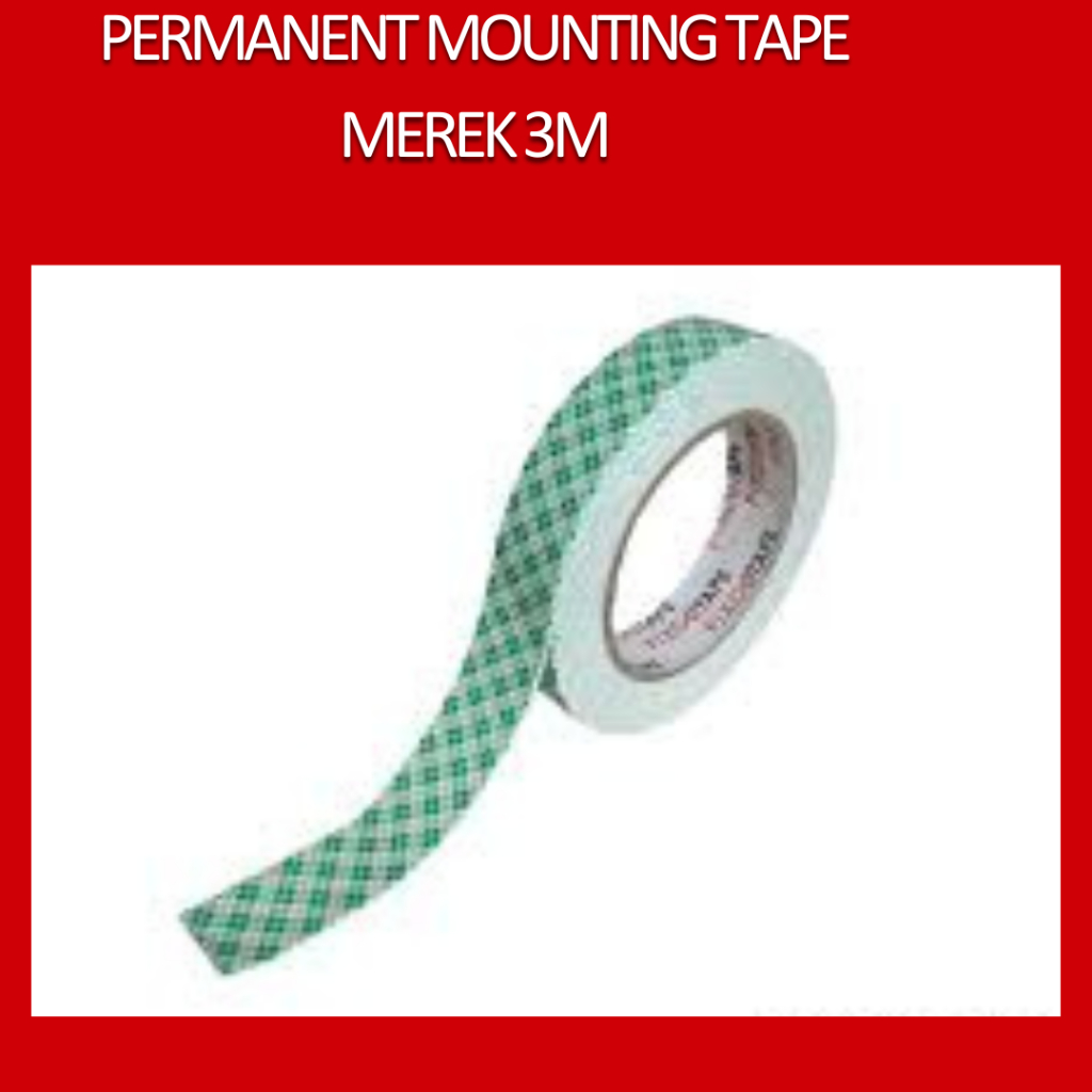 

3M Double tape Mounting scotch batik 24mm - Perekat kuat busa putih