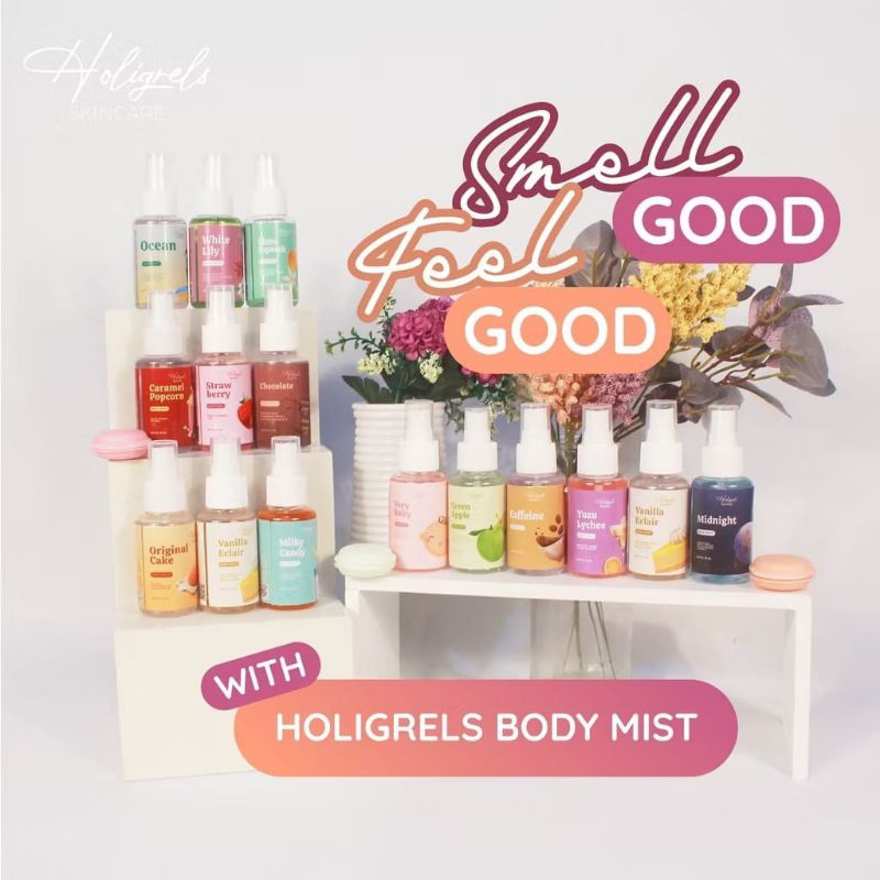 {READY} BODYMIST, HAIRMIST, COLLAGEN, DEOSPRAY, BY HOLIGRELSKINCARE