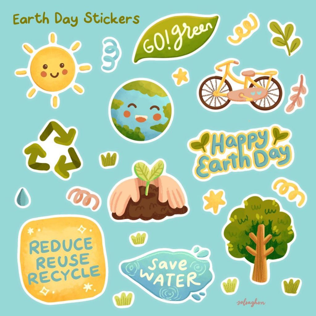 

Stiker Go Green Save The Earth Waterproof Sticker Motivasi Hiasan Laptop Tumbler Case Hp DIY Stiker