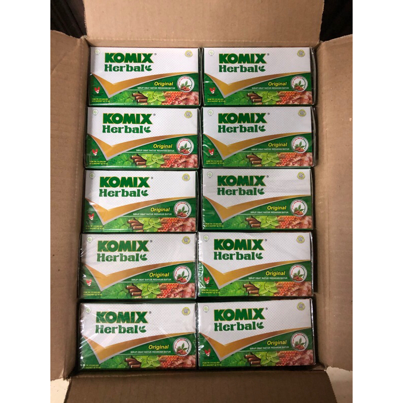 Komix Herbal 1 box isi 6 saset & Komix Tube 1 box isi 4