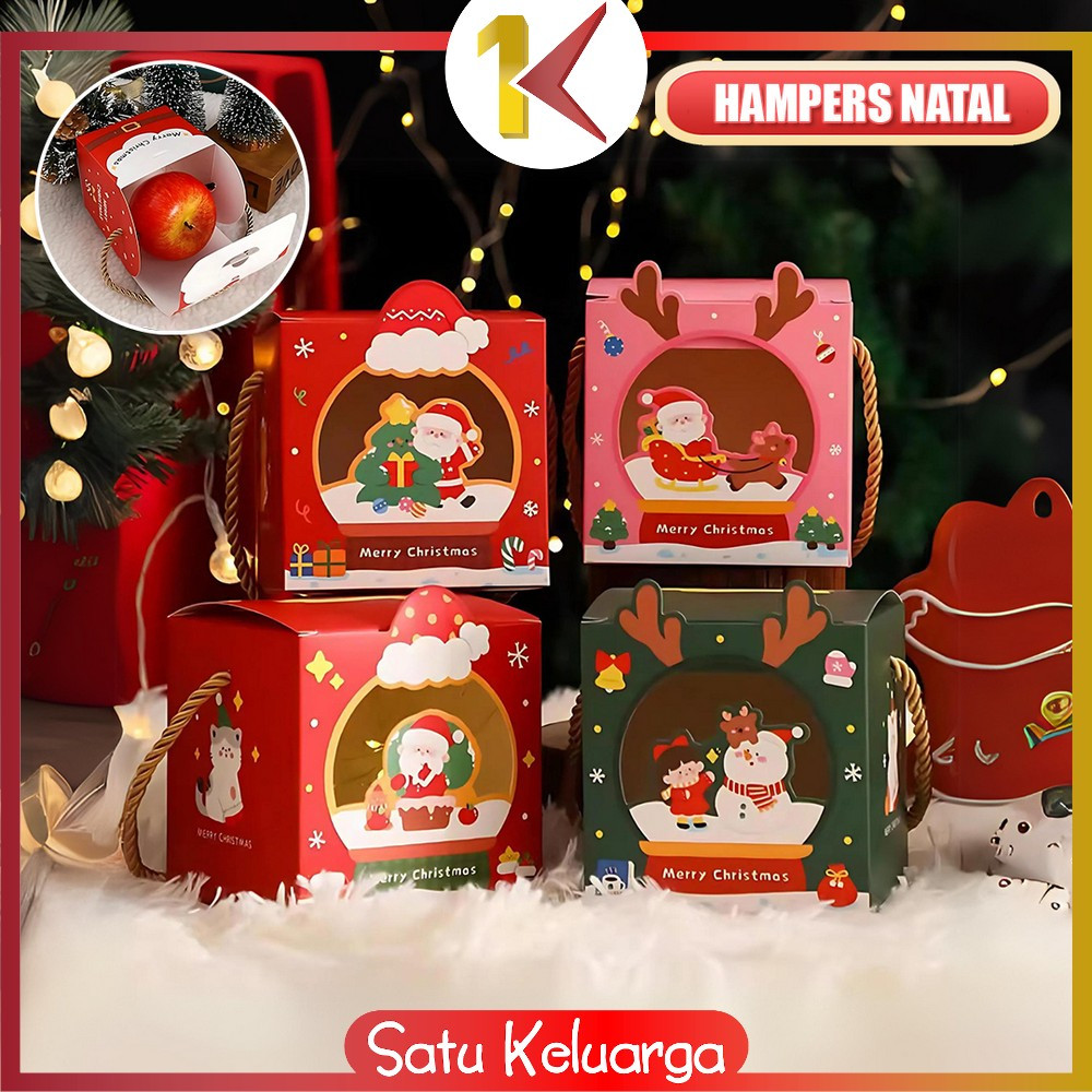 

SK-C1161 Goodie Bag Box Hampers Christmas / Kotak Hampers Natal / Kotak Kue Kering Kado Natal Box Cookies Xmas