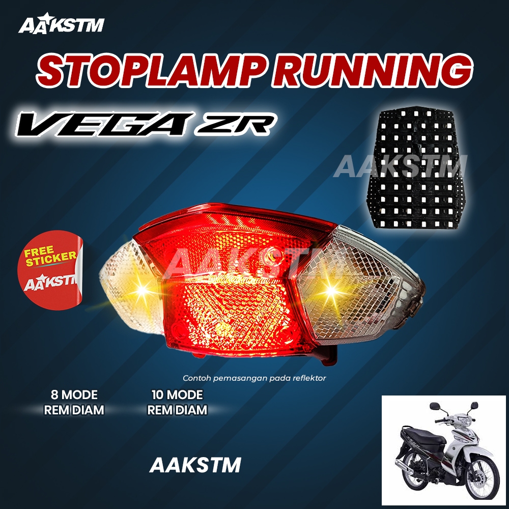 STOPLAMP RUNNING LED/STOPLAMP VEGA ZR LAMPU REM LED VARIASI MOTOR AA KASTEM