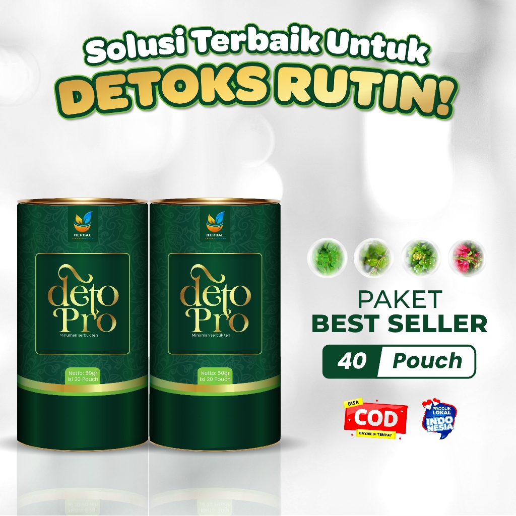 

Bundling 2 Kaleng Deto Pro Teh Herbal Alami Pelangsing Badan Teh Diet Sehat untuk Sistem Pencernaan Membersihkan Usus yang Kotor