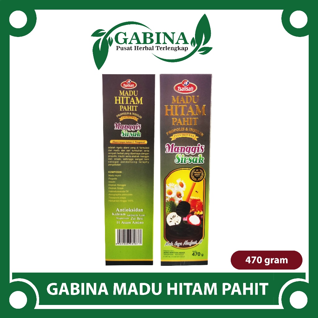 

Madu Hitam Pahit Tsalisah | Propolis Insulin Ekstrak Manggis Sirsak PREMIUM QUALITY