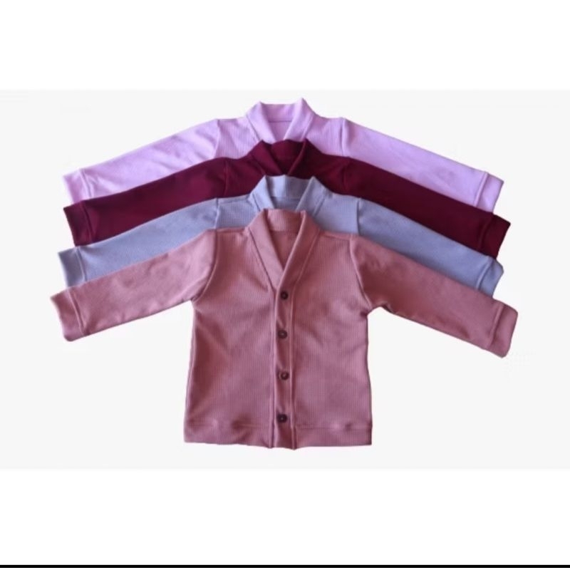 CARDIGAN ANAK PEREMPUAN BAHAN WAFFLE UNIQLO/ SWEATER/OUTETWEAR