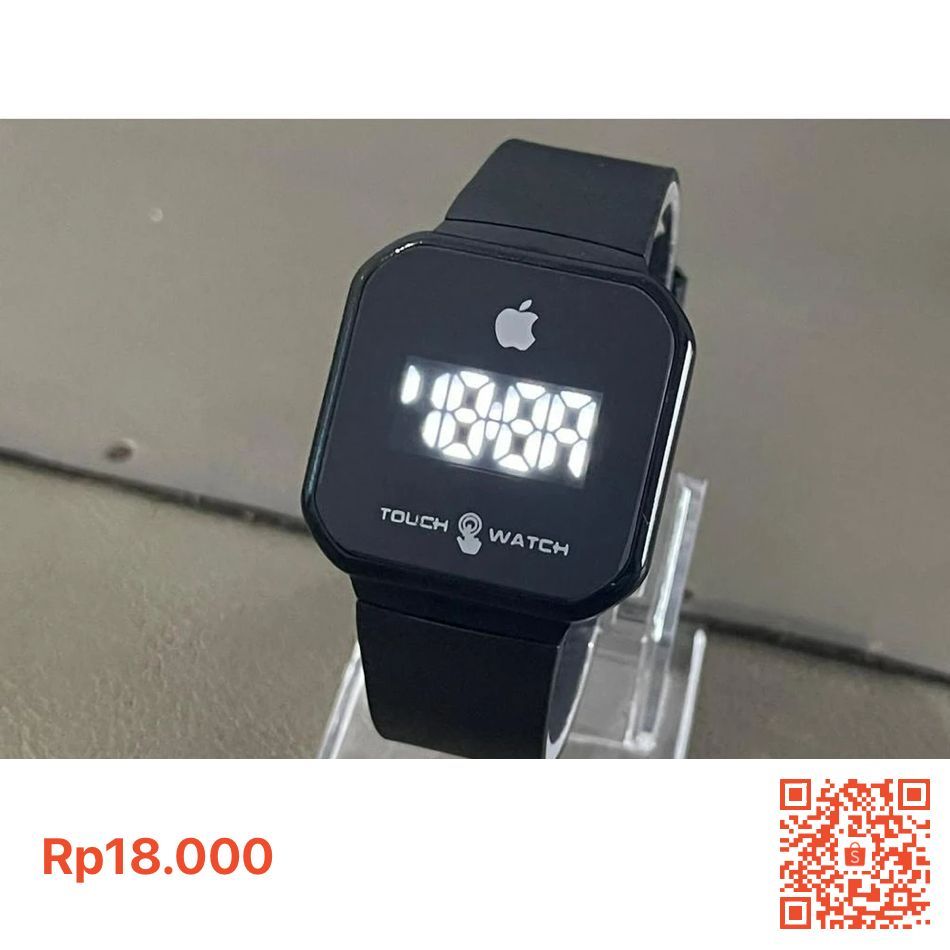 ORIGINAL JAM TANGAN DIGITAL LED TOUCH SCREEN PRIA WANITA KOTAK STRAP RUBBER