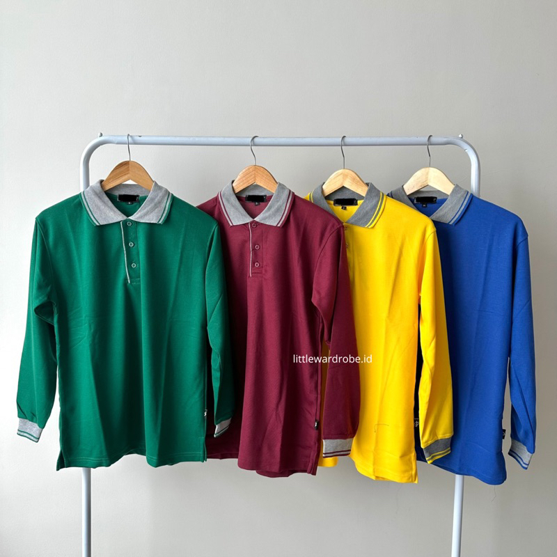 S-XXL • KAOS KERAH PANJANG KOMBINASI 225-230 gsm