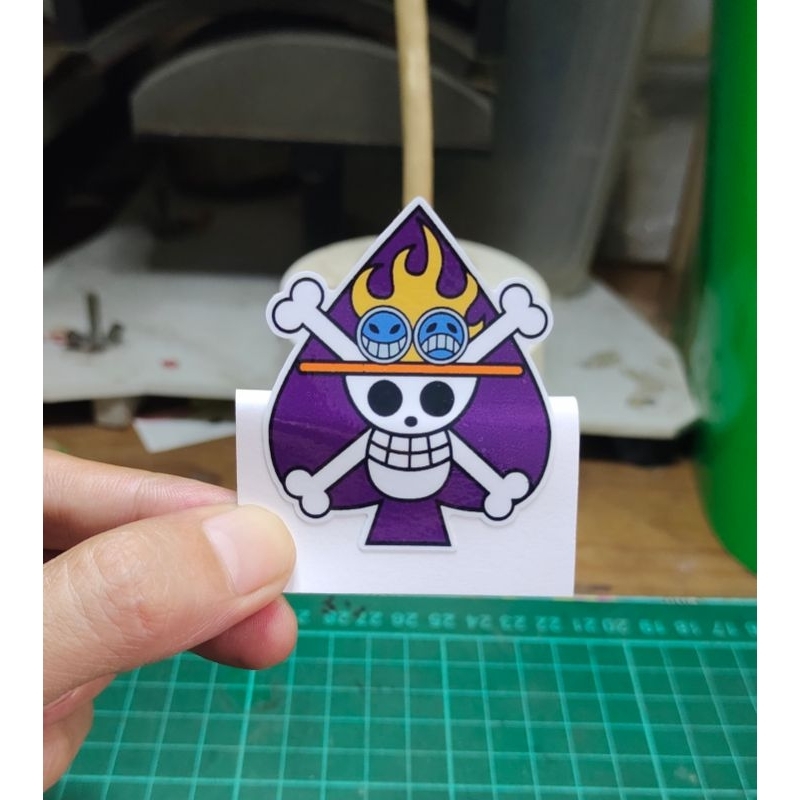 

stiker print one piece ace sticker murah keren