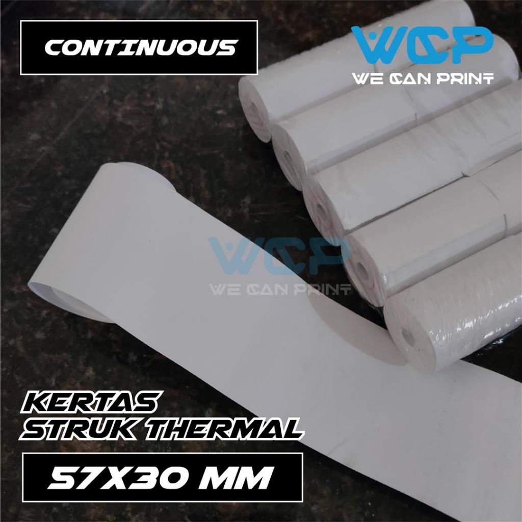 

KERTAS STRUK KASIR KUYA 57X30 MM THERMAL PAPER ROLL 57 X 30 ISI 10 ROLL