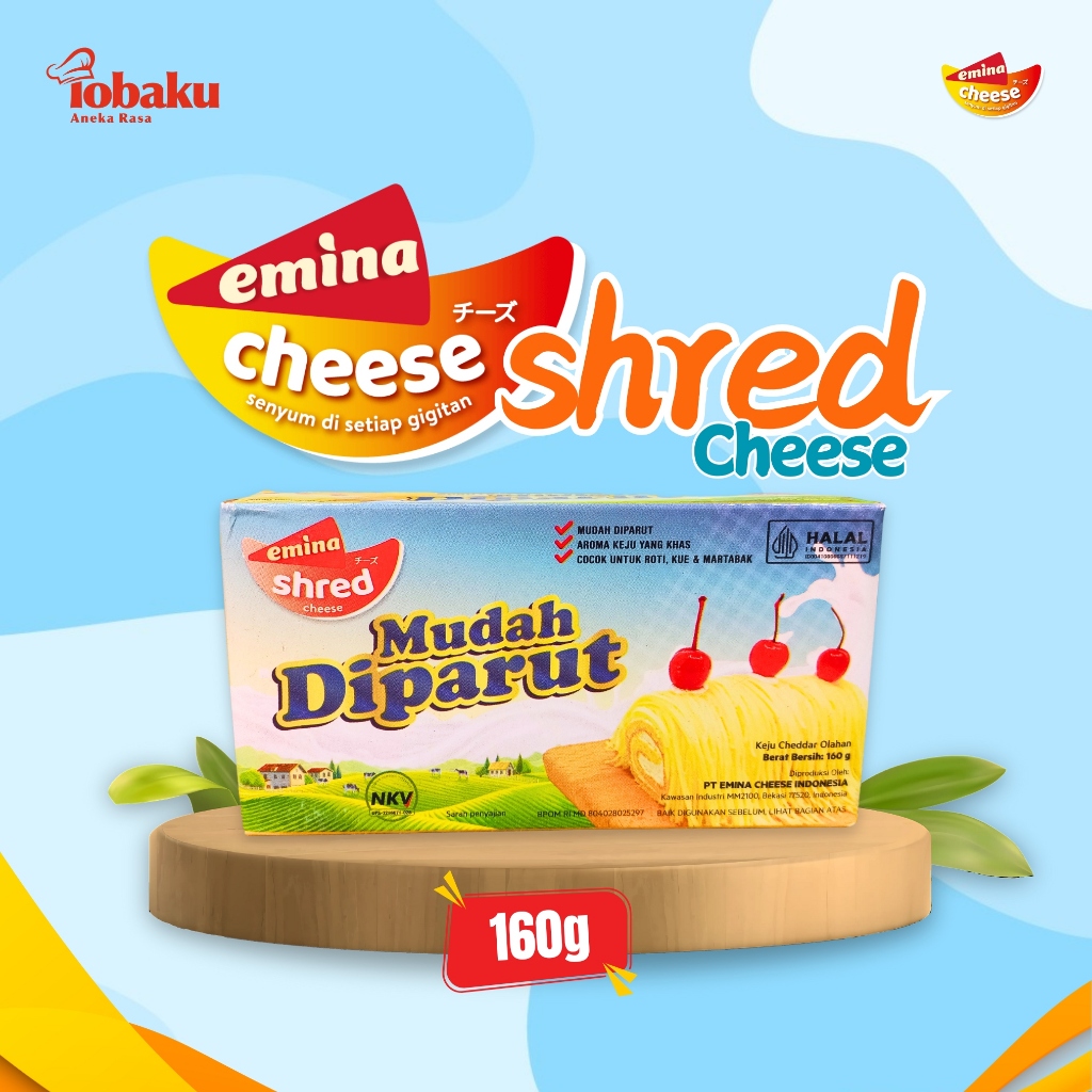 

Keju EMINA Shred Cheese Cheddar 160g