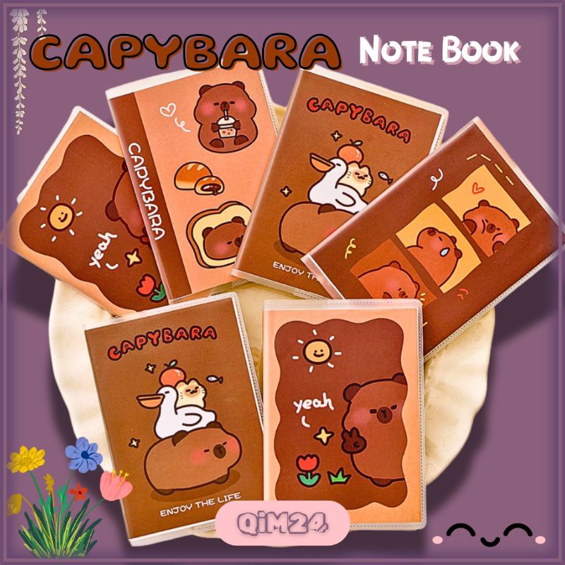 

Capybara Note Book - Buku Catatan Kerakter Capybara - Buku Mini - Buku Tulis - QiM24
