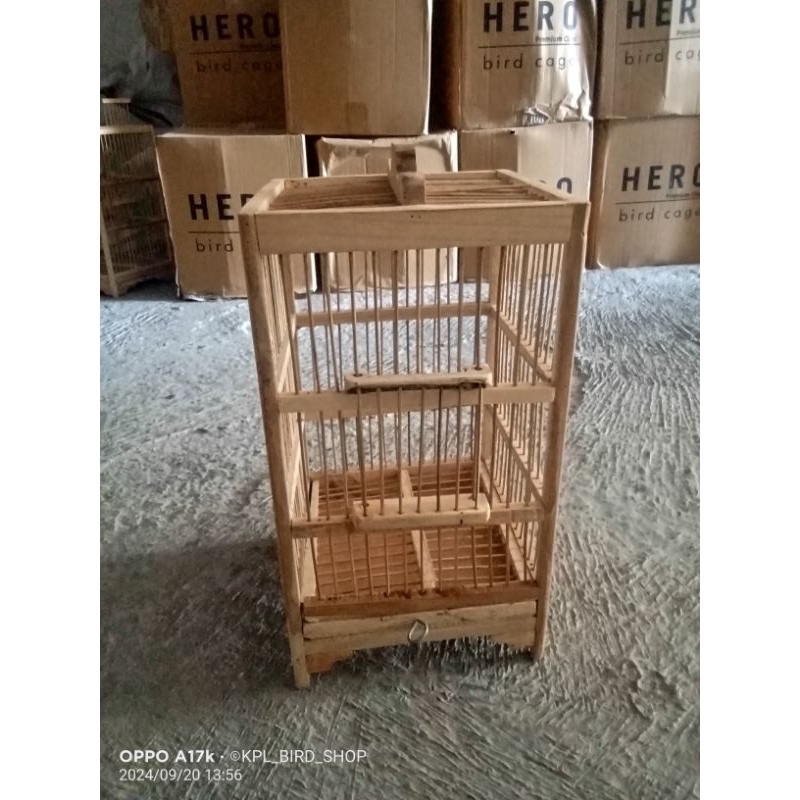 Sangkar burung kecil sangkar kayu jati halus